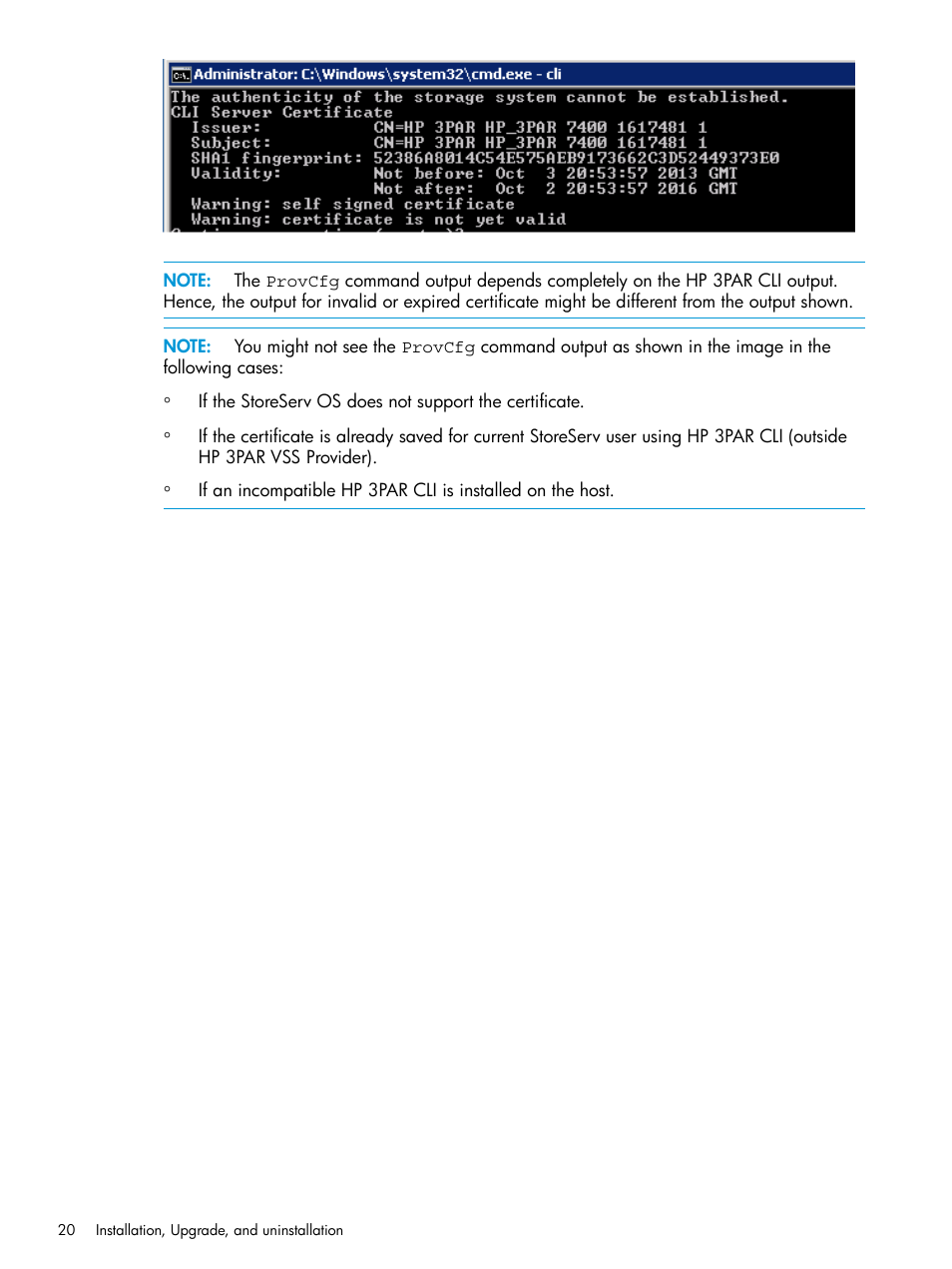 HP 3PAR VSS Provider Software User Manual | Page 20 / 33