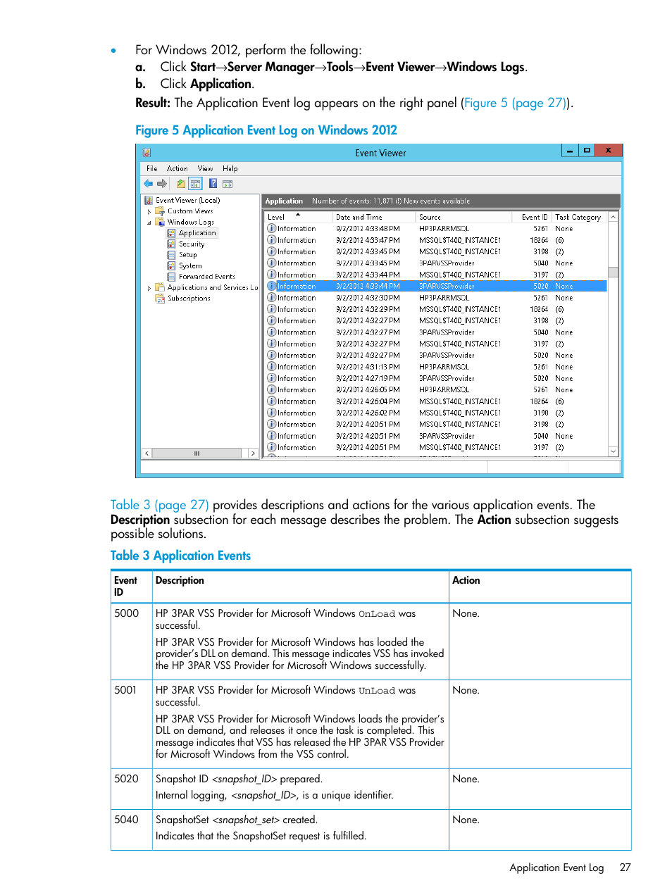 HP 3PAR VSS Provider Software User Manual | Page 27 / 33