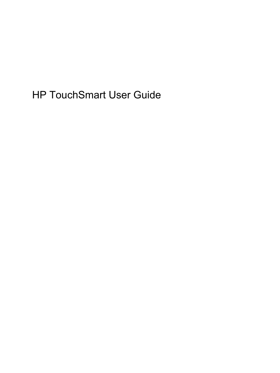 HP TouchSmart tm2-1010ee Notebook PC User Manual | 129 pages