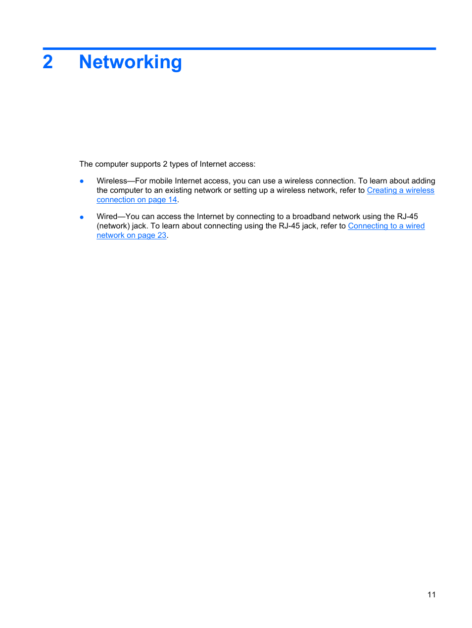 Networking, 2 networking, 2networking | HP TouchSmart tm2-1010ee Notebook PC User Manual | Page 21 / 129
