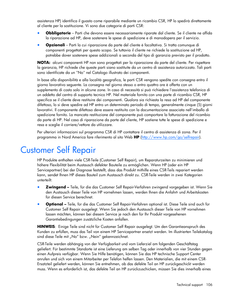 Customer self repair | HP ProLiant DL365 G5 Server User Manual | Page 106 / 118