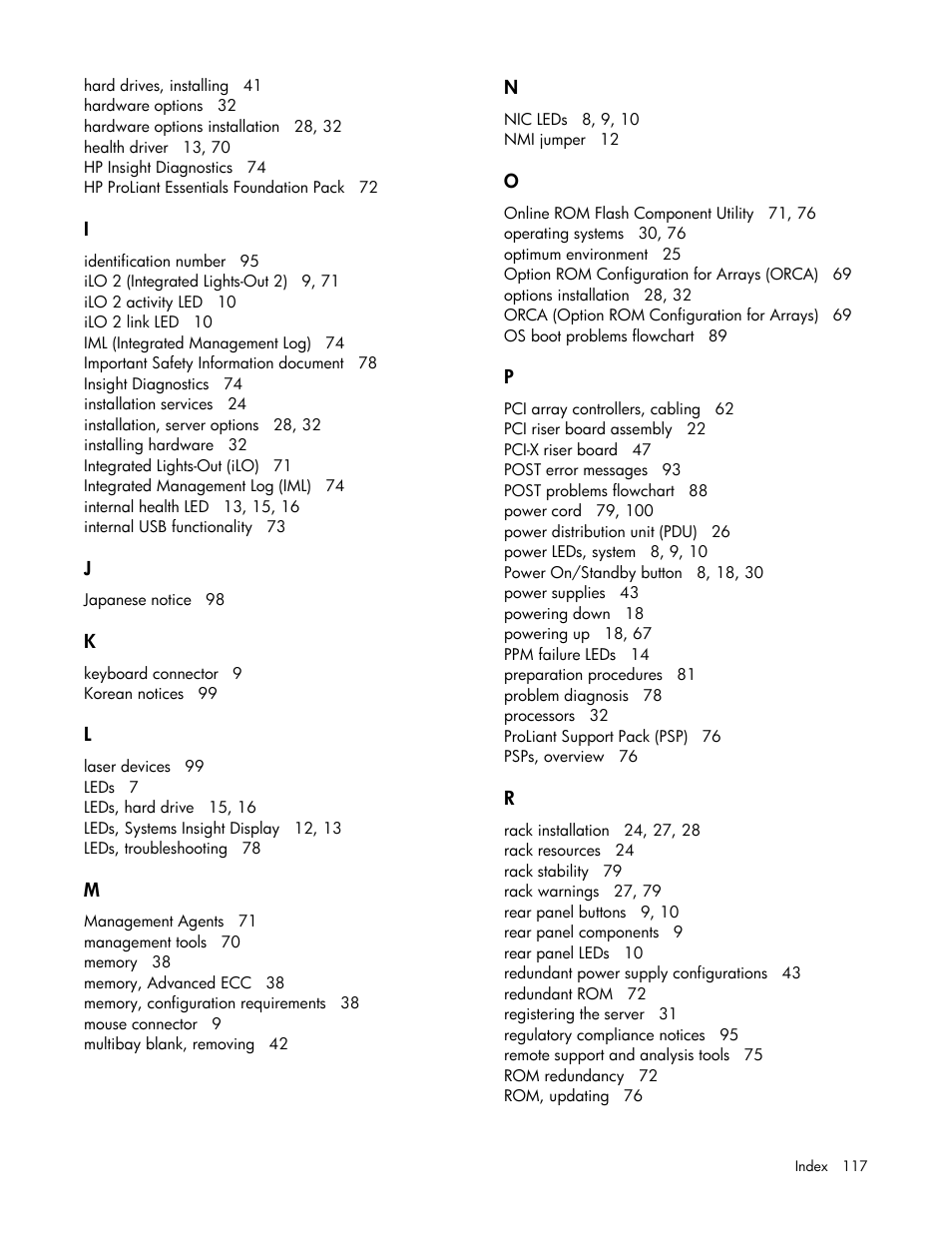 HP ProLiant DL365 G5 Server User Manual | Page 117 / 118