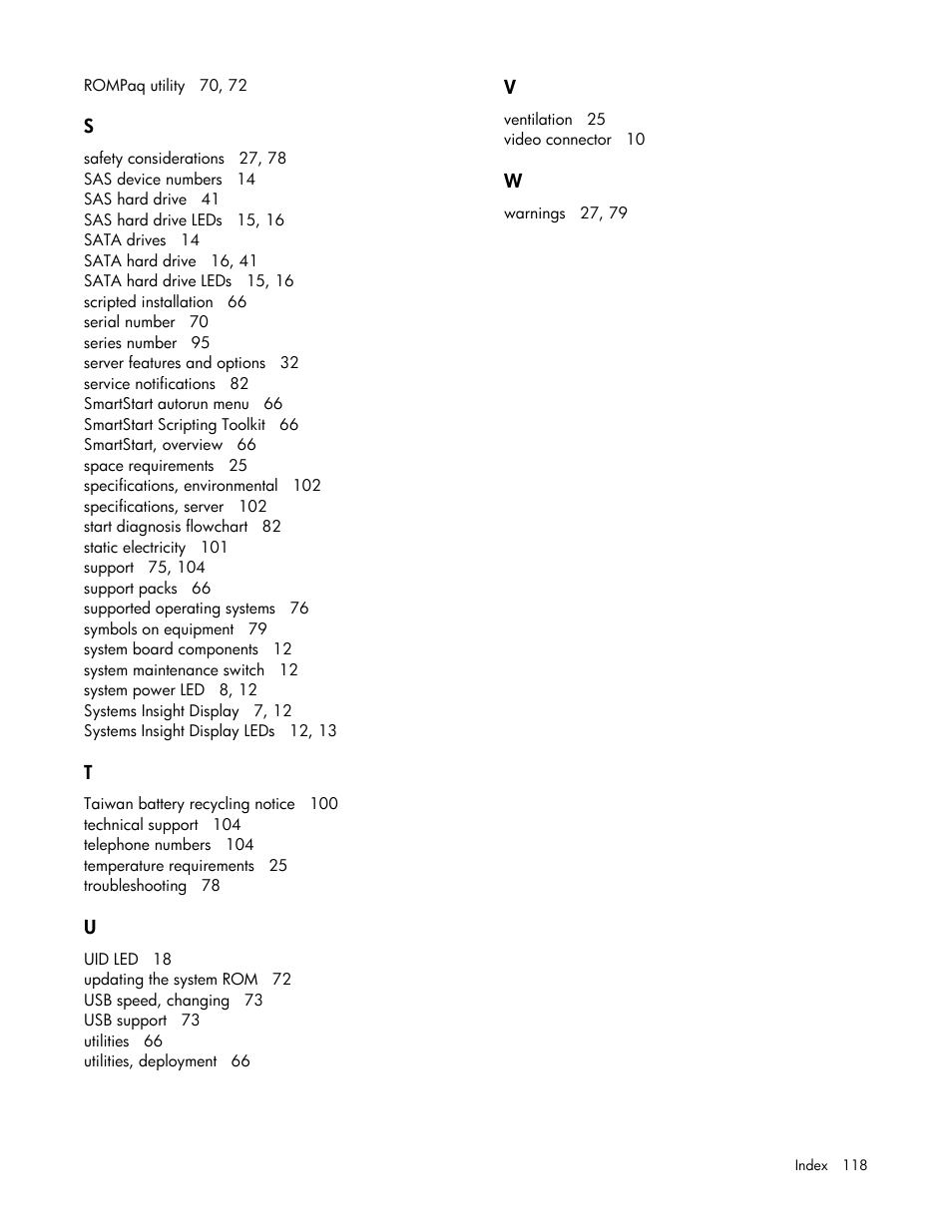 HP ProLiant DL365 G5 Server User Manual | Page 118 / 118