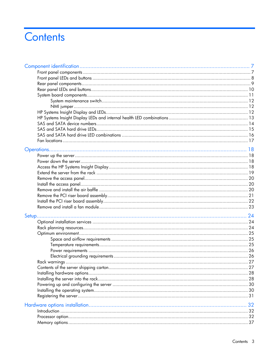 HP ProLiant DL365 G5 Server User Manual | Page 3 / 118