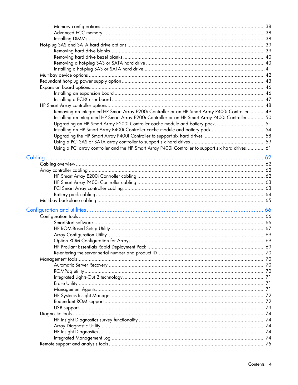 HP ProLiant DL365 G5 Server User Manual | Page 4 / 118