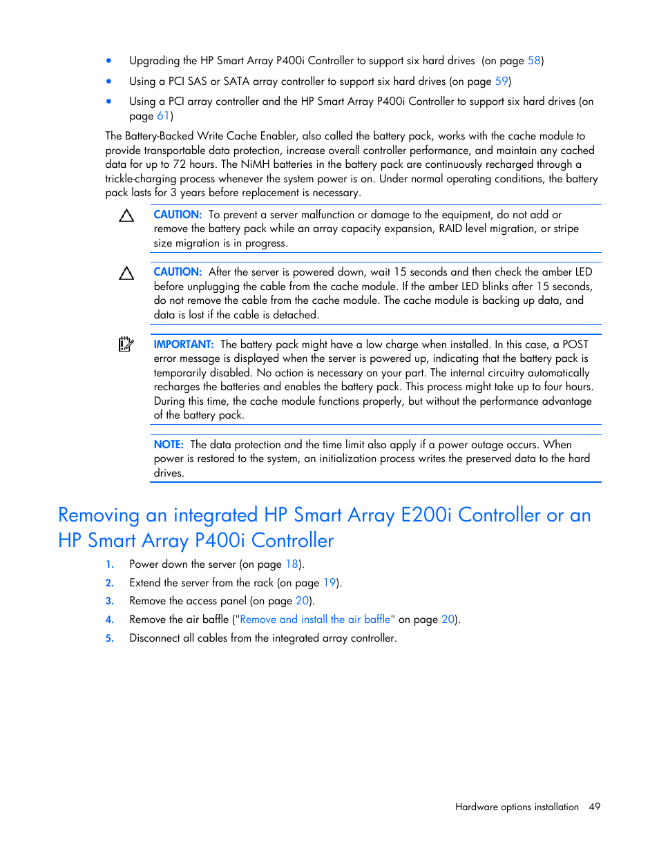 HP ProLiant DL365 G5 Server User Manual | Page 49 / 118