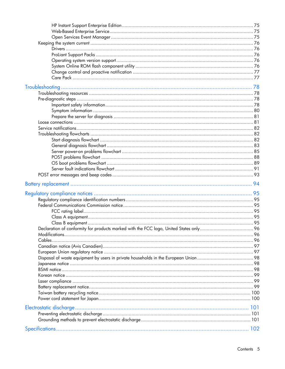 HP ProLiant DL365 G5 Server User Manual | Page 5 / 118