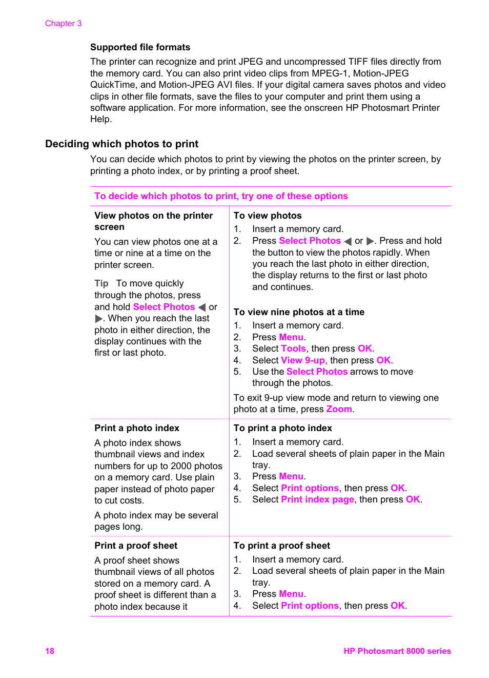 Deciding which photos to print | HP Photosmart 8050xi Printer User Manual | Page 21 / 67