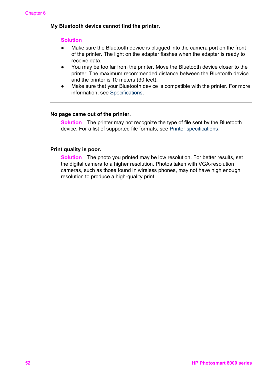 HP Photosmart 8050xi Printer User Manual | Page 55 / 67