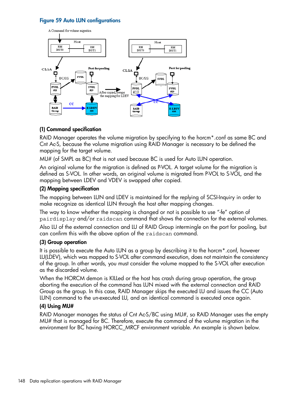 HP XP RAID Manager Software User Manual | Page 148 / 274