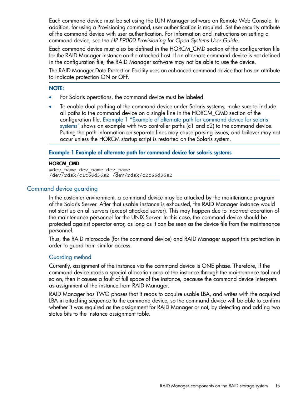 Command device guarding | HP XP RAID Manager Software User Manual | Page 15 / 274