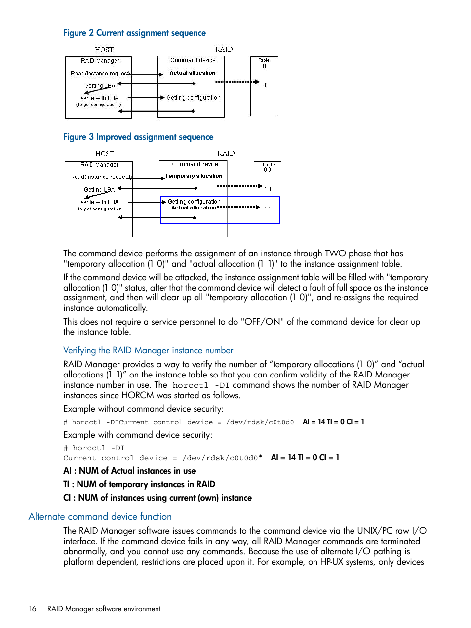 Alternate command device function | HP XP RAID Manager Software User Manual | Page 16 / 274