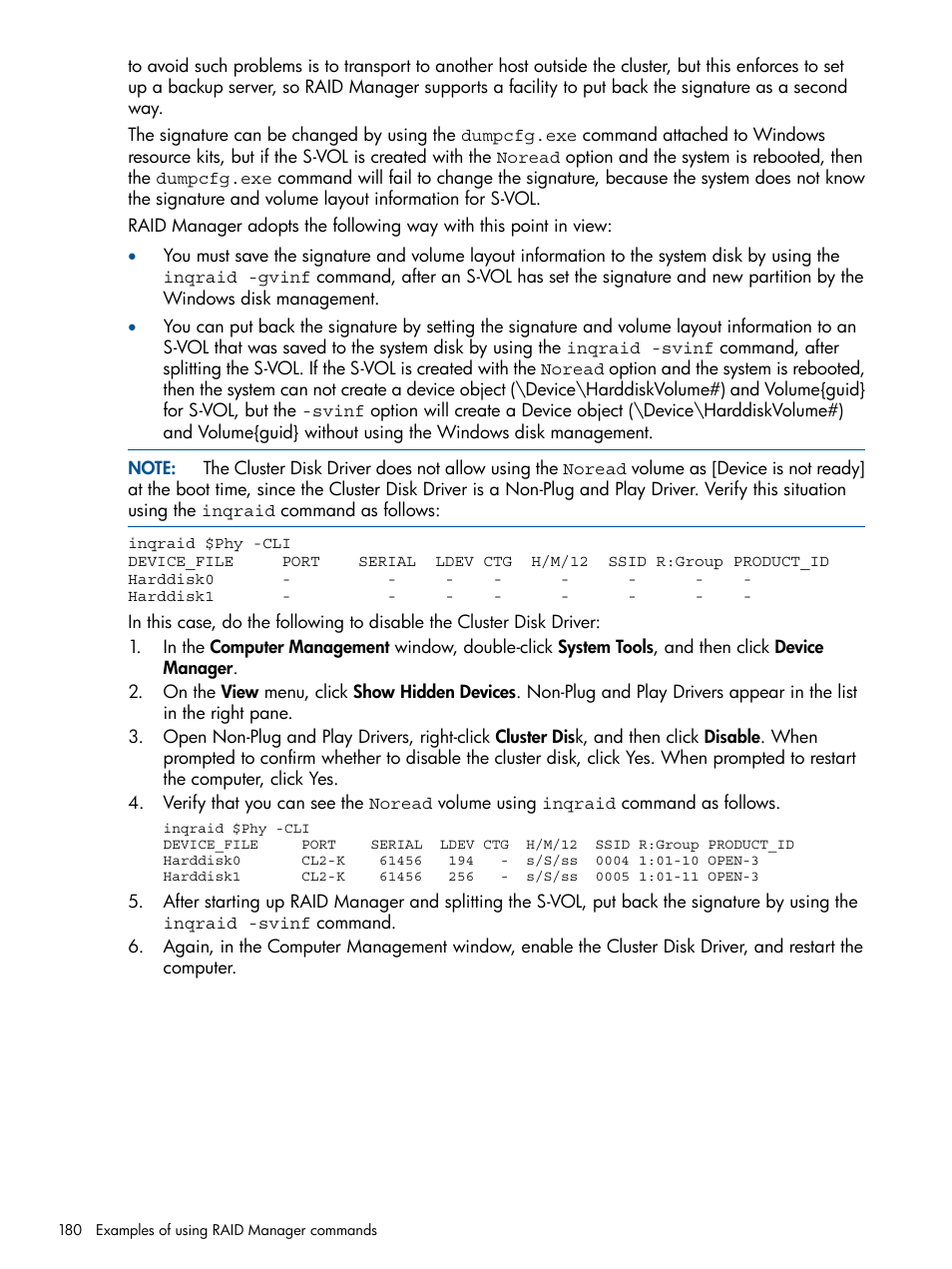 HP XP RAID Manager Software User Manual | Page 180 / 274