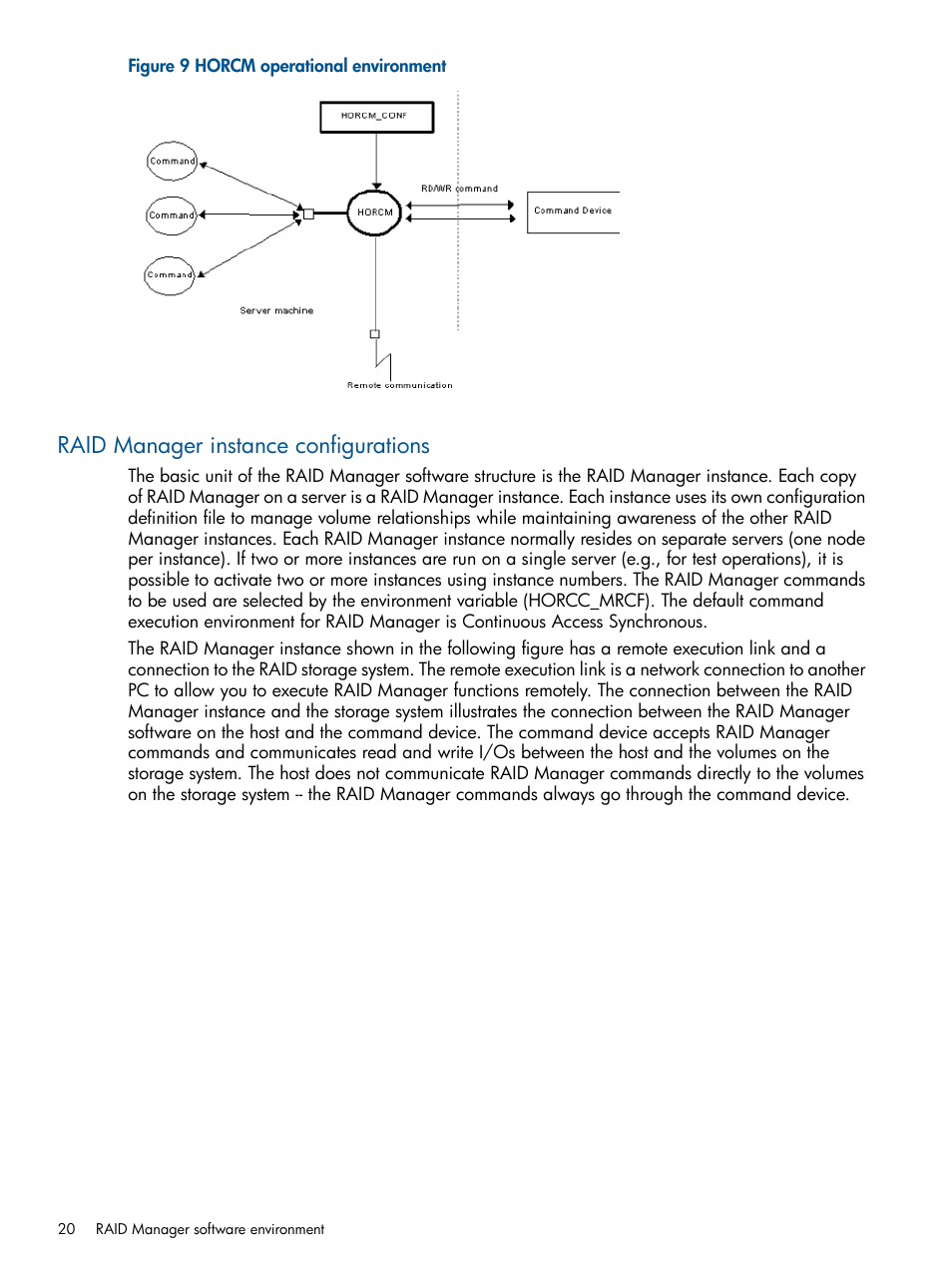 Raid manager instance configurations | HP XP RAID Manager Software User Manual | Page 20 / 274