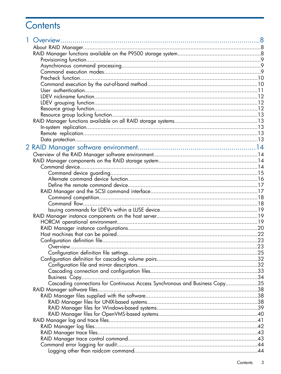 HP XP RAID Manager Software User Manual | Page 3 / 274