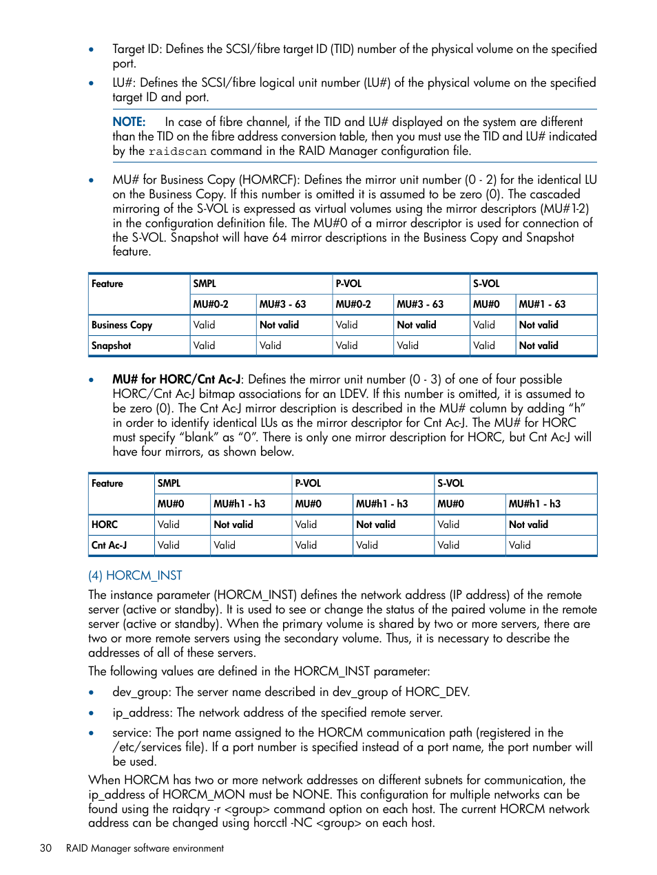 HP XP RAID Manager Software User Manual | Page 30 / 274