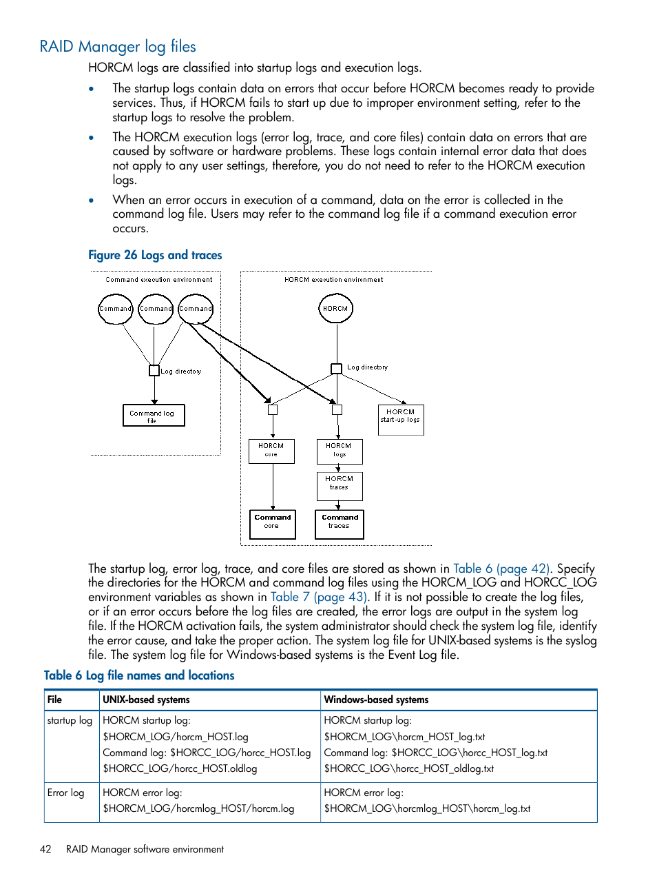 Raid manager log files | HP XP RAID Manager Software User Manual | Page 42 / 274