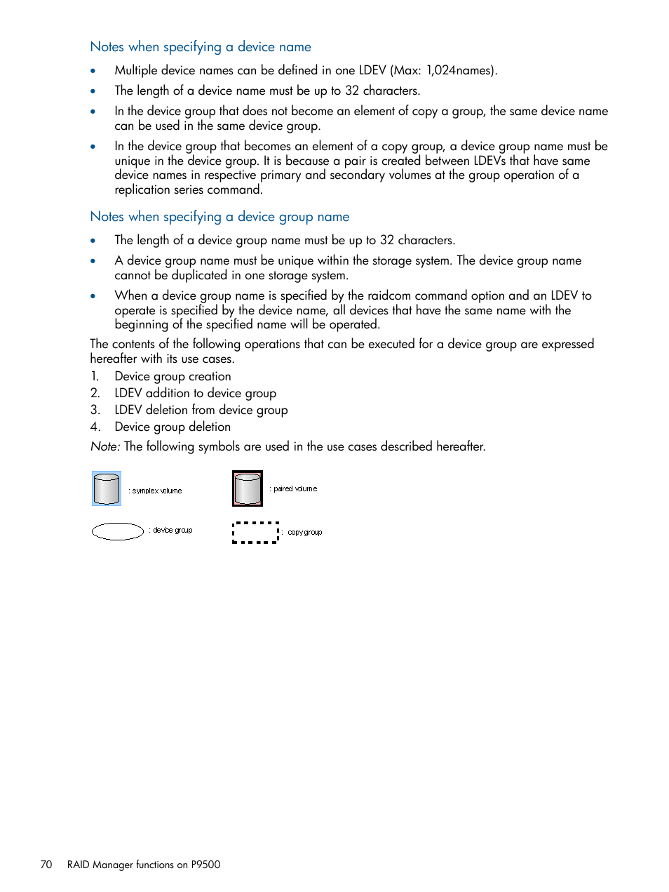 HP XP RAID Manager Software User Manual | Page 70 / 274