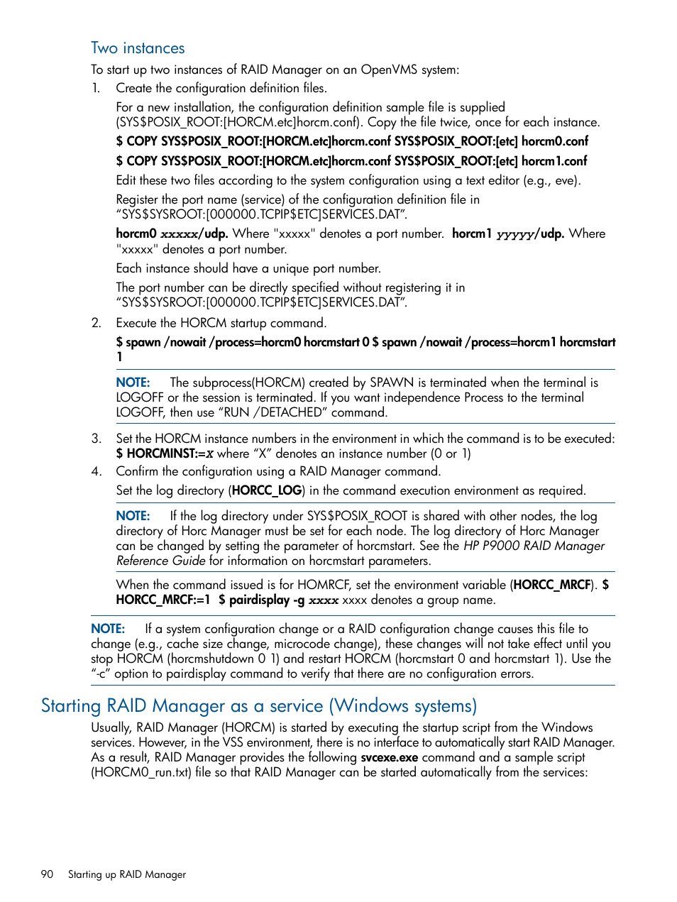 Two instances | HP XP RAID Manager Software User Manual | Page 90 / 274