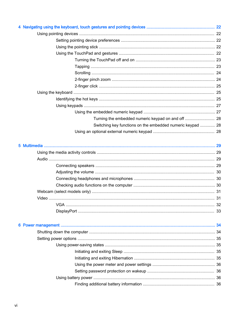 HP EliteBook 755 G2 Notebook PC User Manual | Page 6 / 101