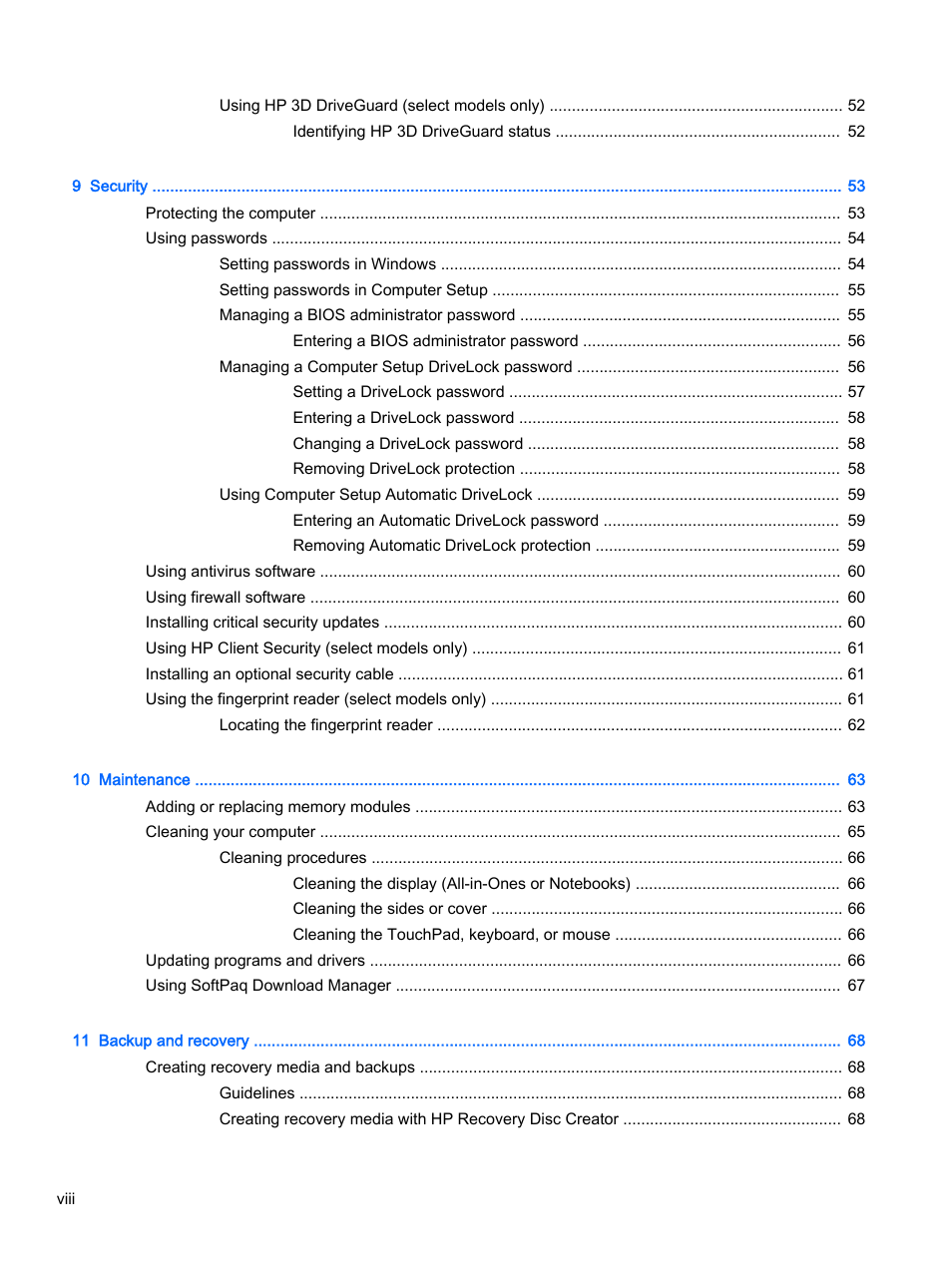 HP EliteBook 755 G2 Notebook PC User Manual | Page 8 / 101