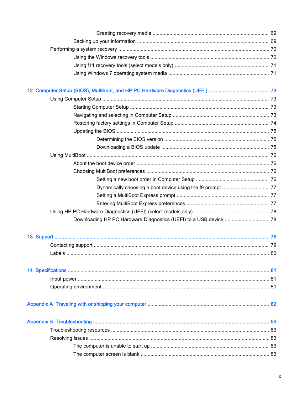 HP EliteBook 755 G2 Notebook PC User Manual | Page 9 / 101