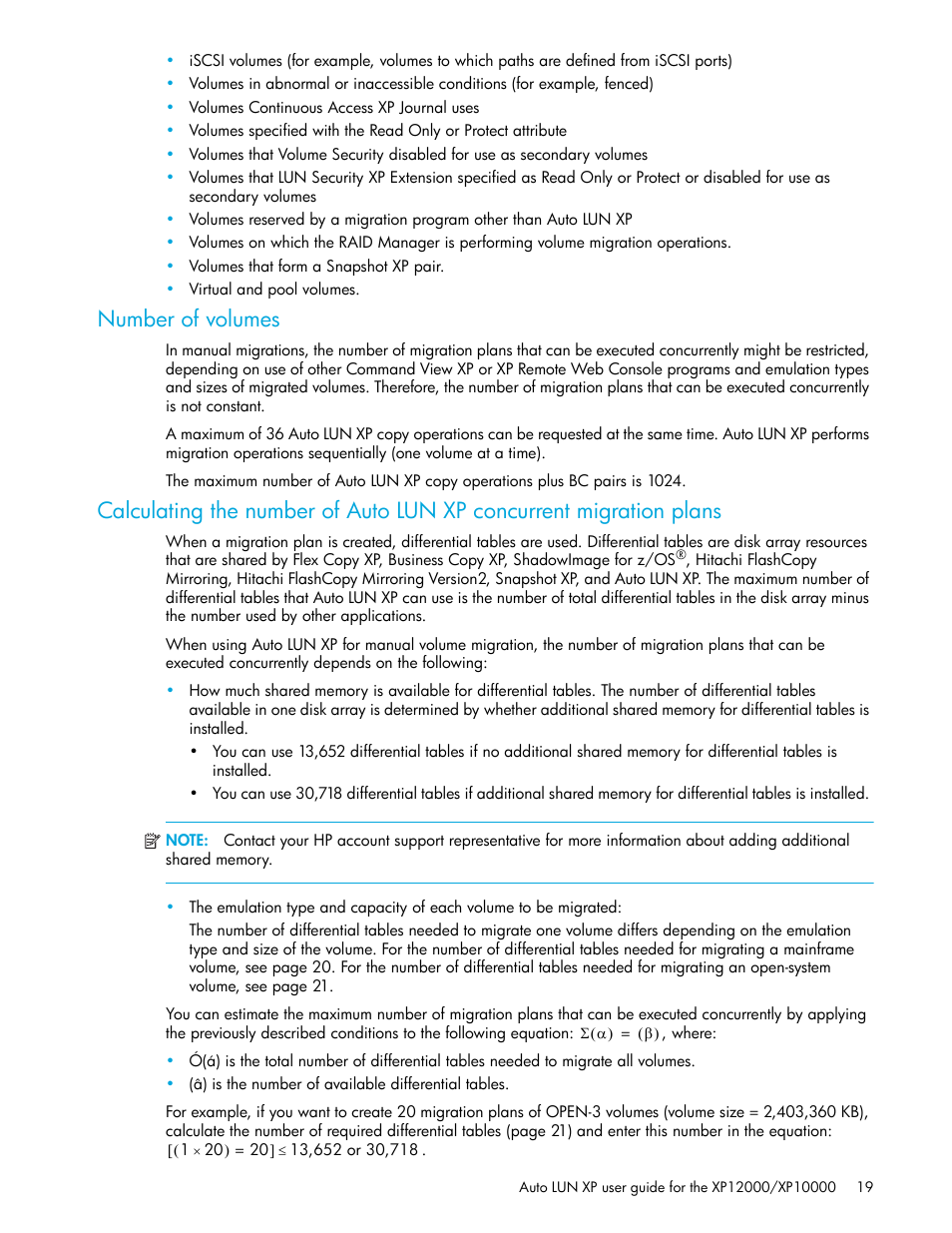 Number of volumes | HP XP Auto LUN Software User Manual | Page 19 / 65