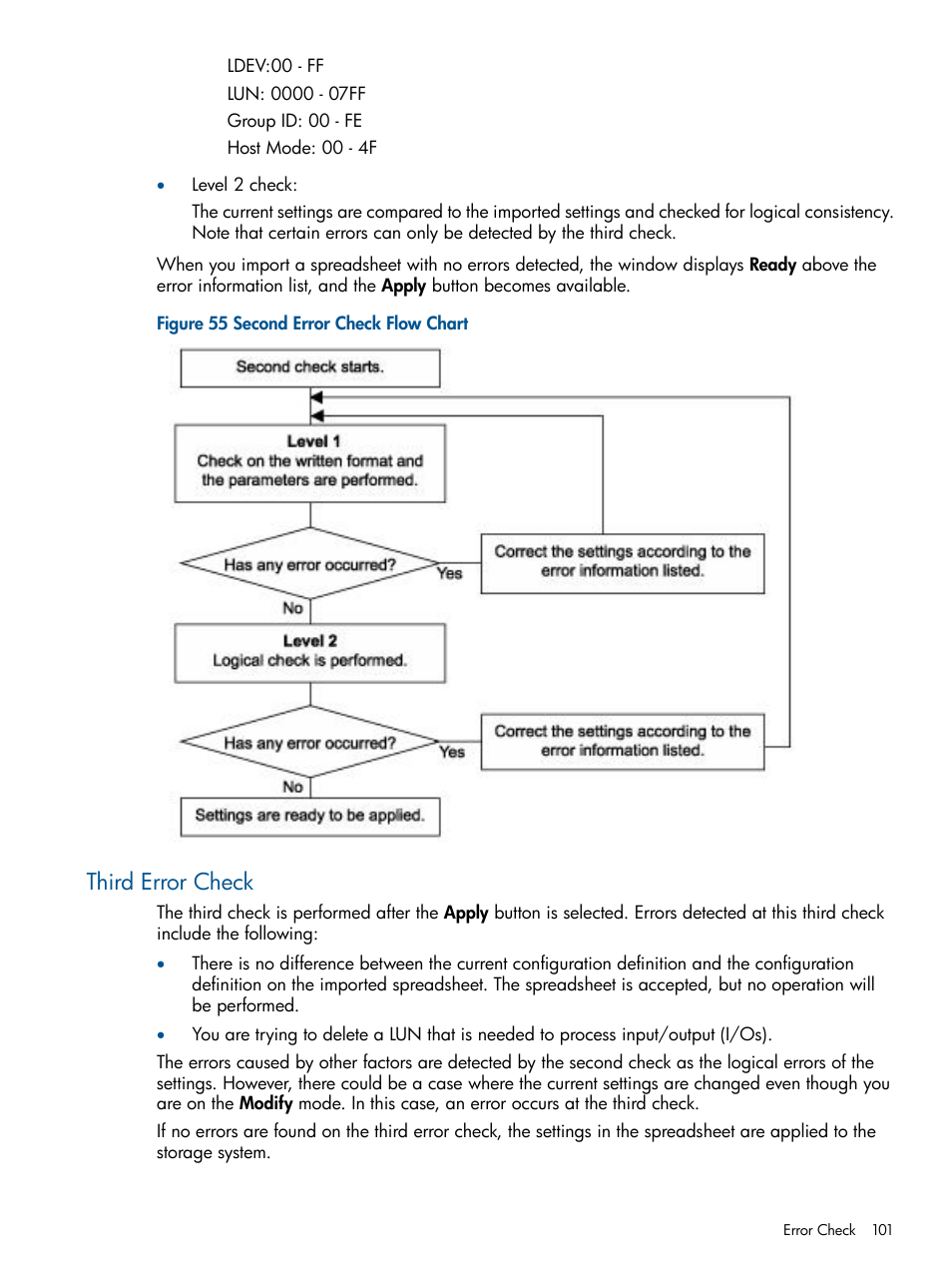 Third error check | HP StorageWorks XP Remote Web Console Software User Manual | Page 101 / 108