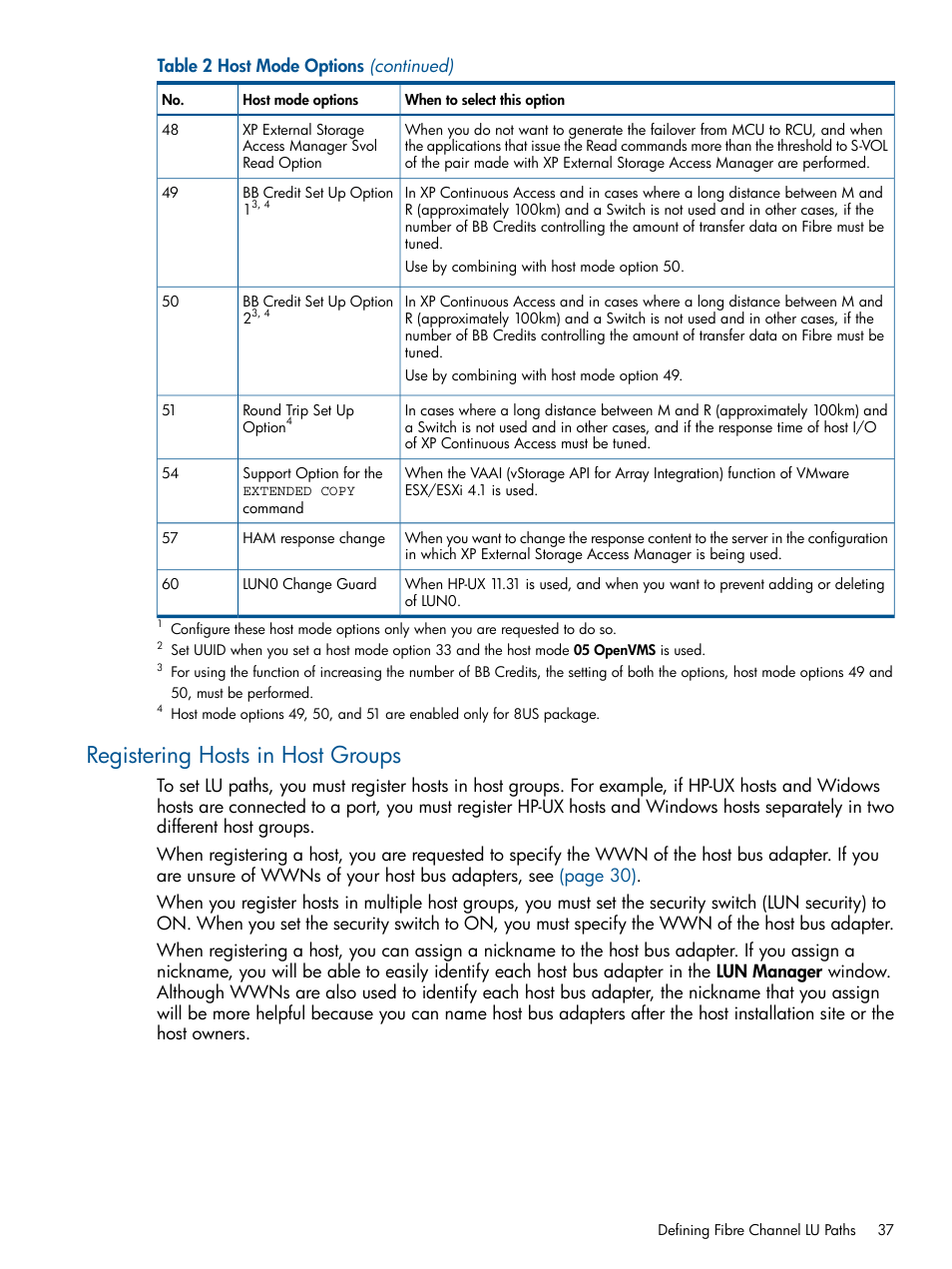 Registering hosts in host groups | HP StorageWorks XP Remote Web Console Software User Manual | Page 37 / 108