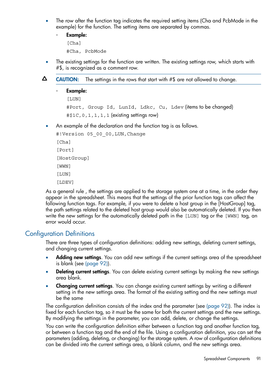 Configuration definitions | HP StorageWorks XP Remote Web Console Software User Manual | Page 91 / 108