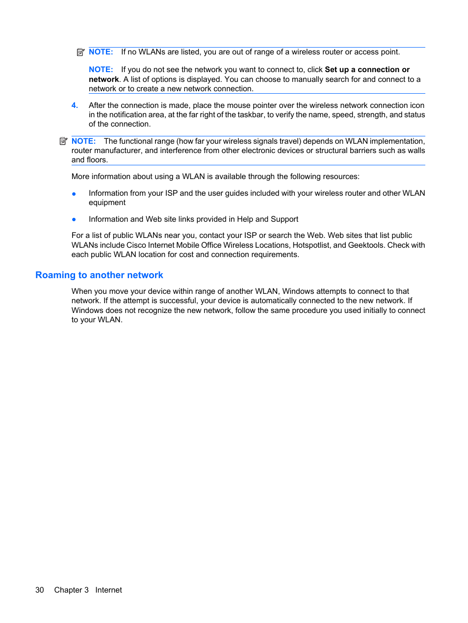 Roaming to another network | HP Compaq Mini 110c-1040DX PC User Manual | Page 38 / 83