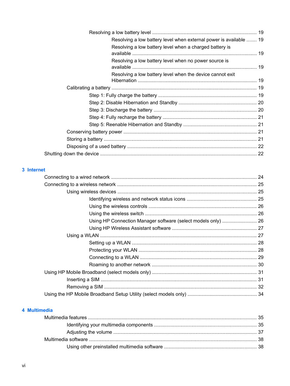 HP Compaq Mini 110c-1040DX PC User Manual | Page 6 / 83