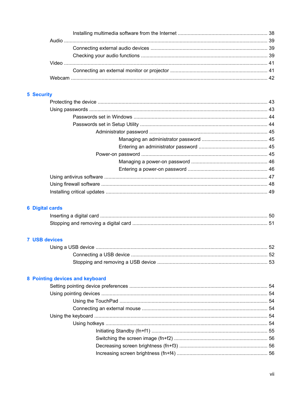 HP Compaq Mini 110c-1040DX PC User Manual | Page 7 / 83