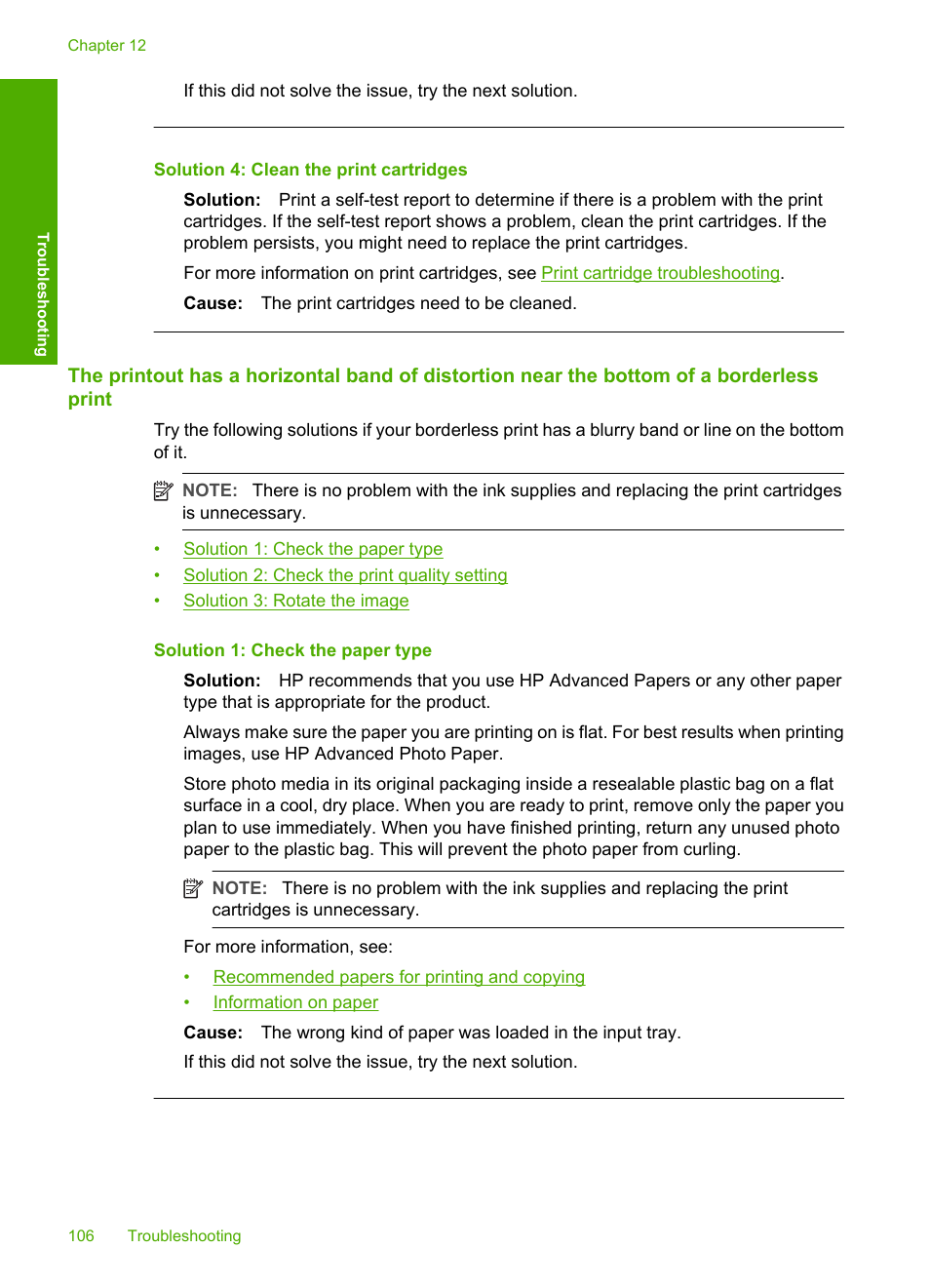 Solution 4: clean the print cartridges | HP Deskjet F4240 All-in-One Printer User Manual | Page 109 / 227