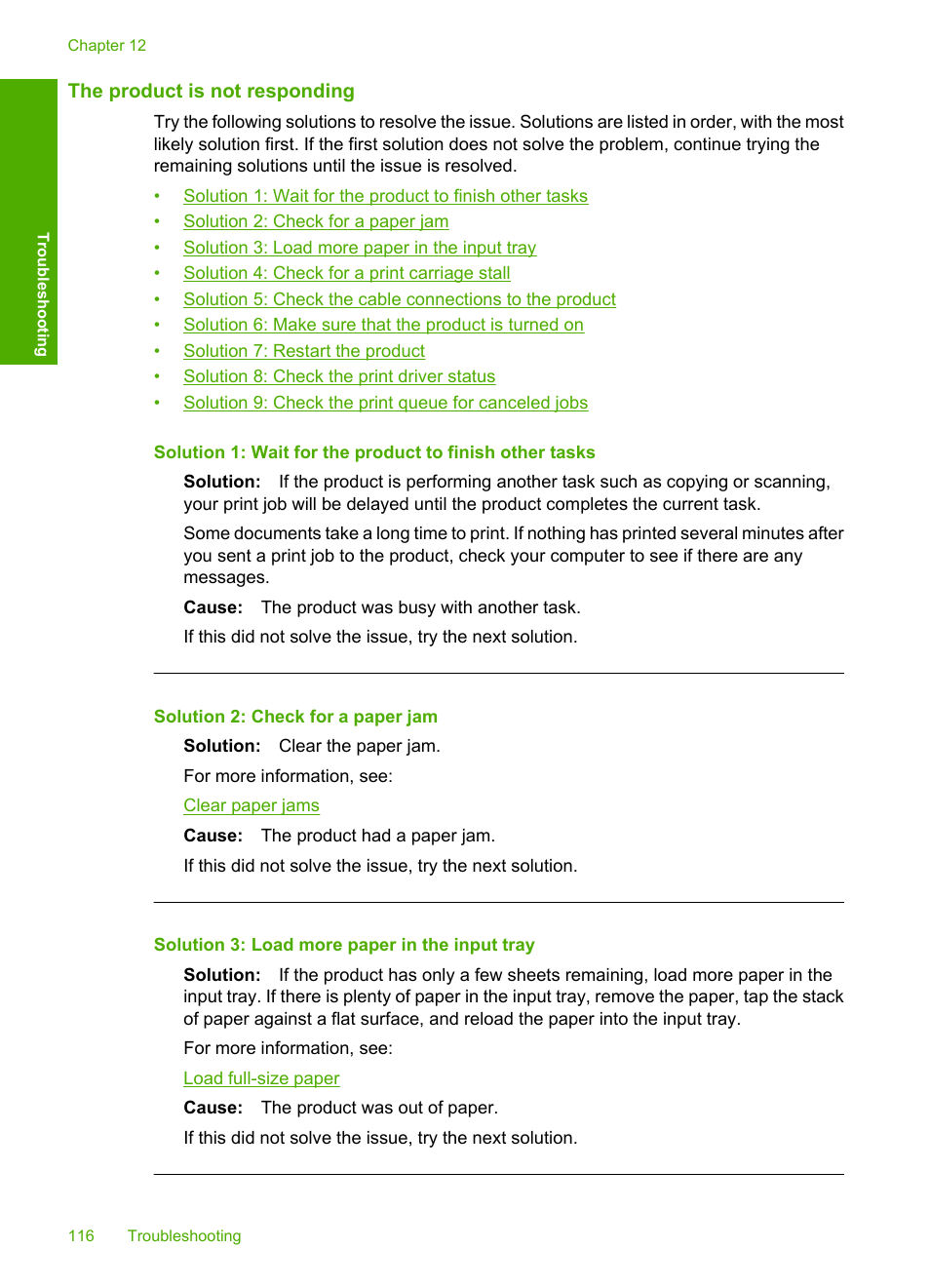 The product is not responding | HP Deskjet F4240 All-in-One Printer User Manual | Page 119 / 227