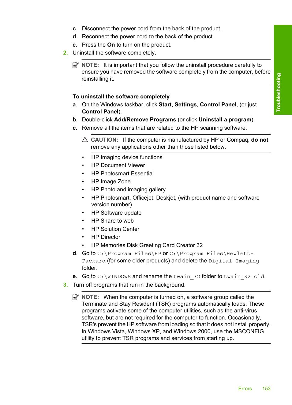 HP Deskjet F4240 All-in-One Printer User Manual | Page 156 / 227