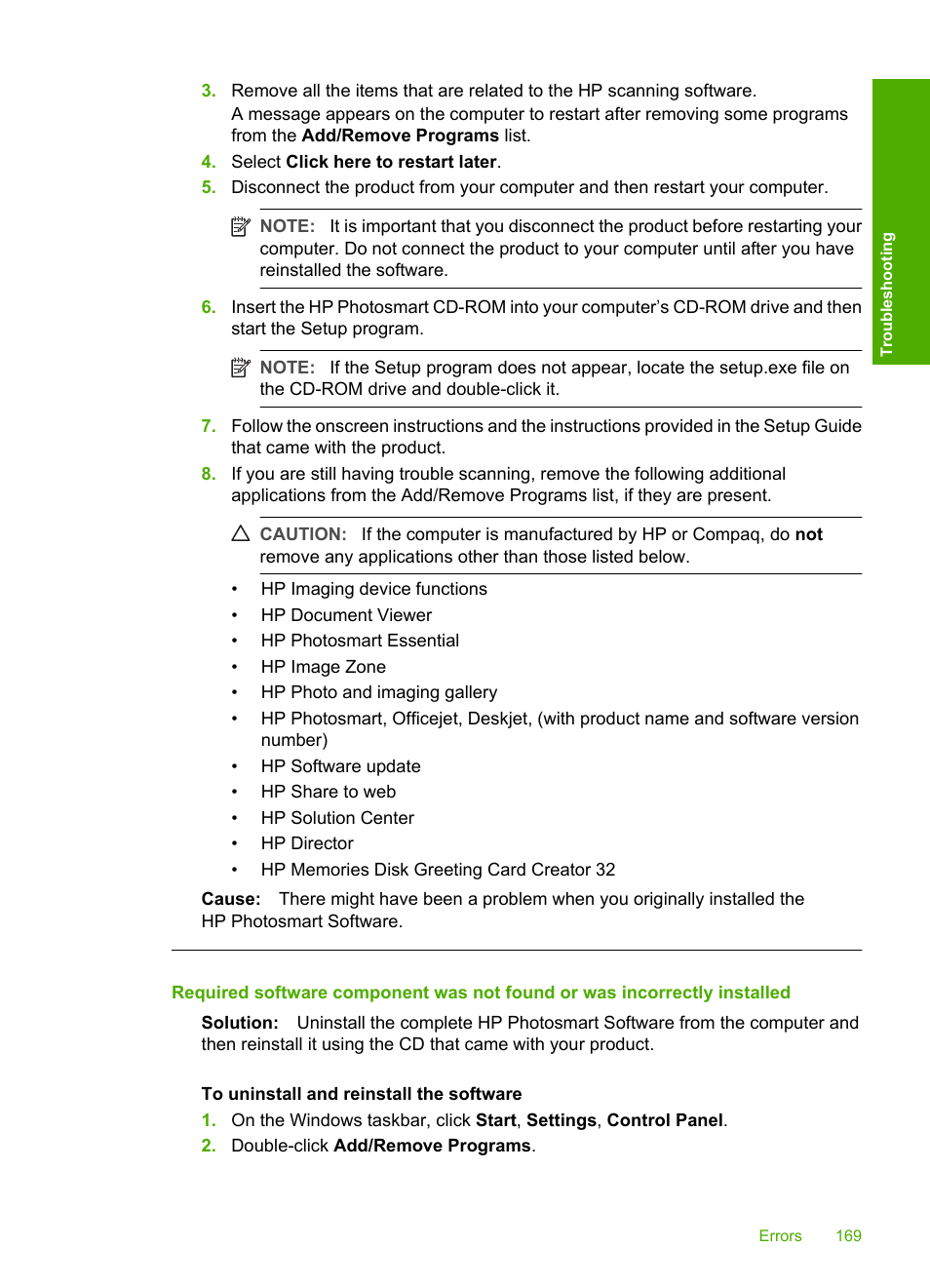 HP Deskjet F4240 All-in-One Printer User Manual | Page 172 / 227