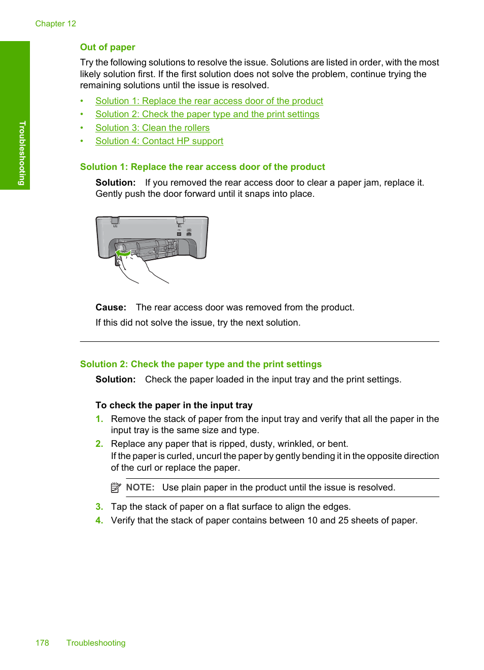 Out of paper | HP Deskjet F4240 All-in-One Printer User Manual | Page 181 / 227