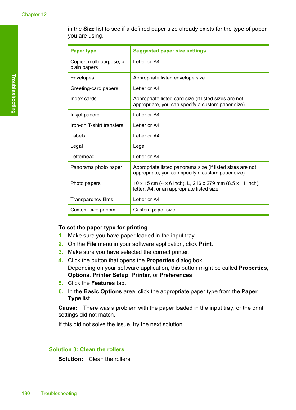Solution 3: clean the rollers | HP Deskjet F4240 All-in-One Printer User Manual | Page 183 / 227