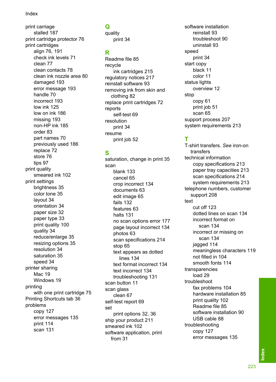 HP Deskjet F4240 All-in-One Printer User Manual | Page 226 / 227