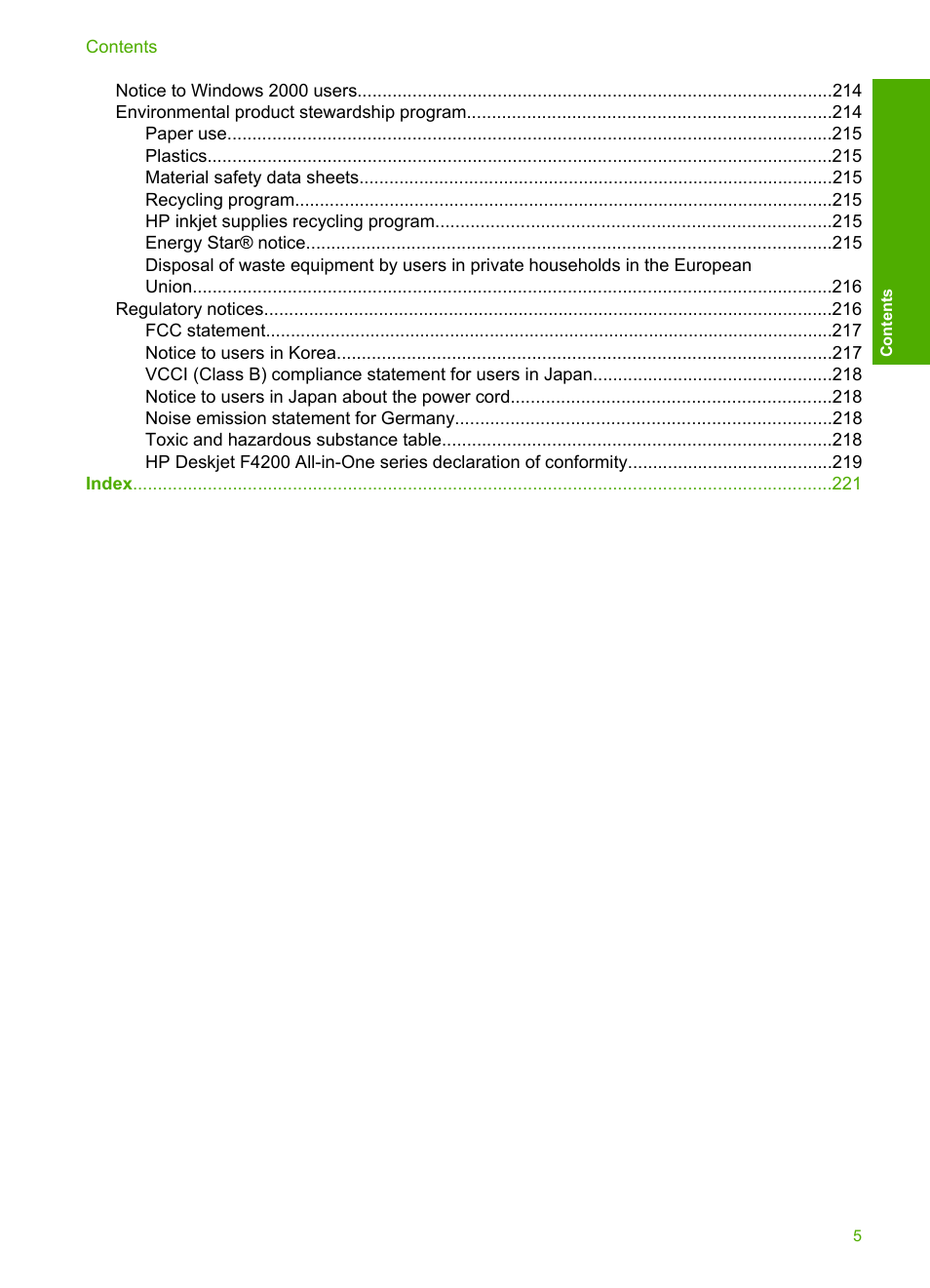 HP Deskjet F4240 All-in-One Printer User Manual | Page 8 / 227