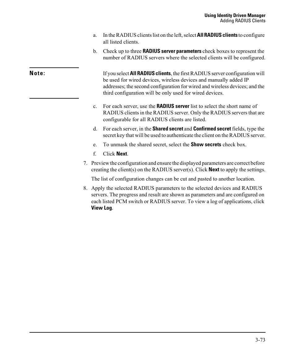 HP Identity Driven Manager Software Series User Manual | Page 137 / 230