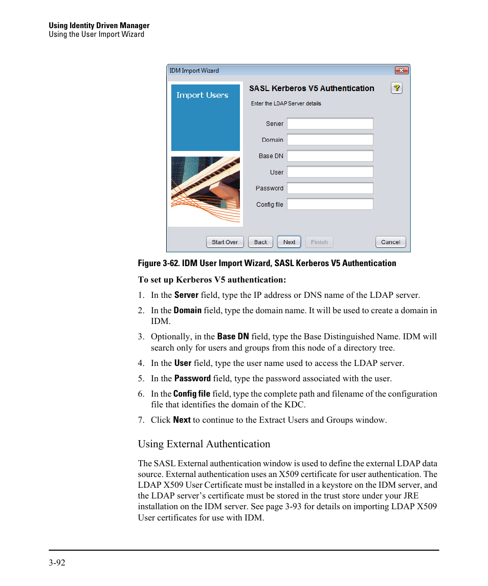 Using external authentication | HP Identity Driven Manager Software Series User Manual | Page 156 / 230