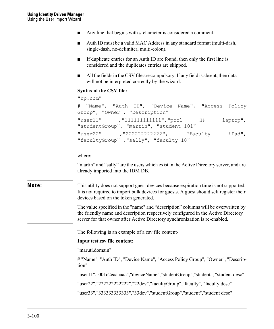 HP Identity Driven Manager Software Series User Manual | Page 164 / 230