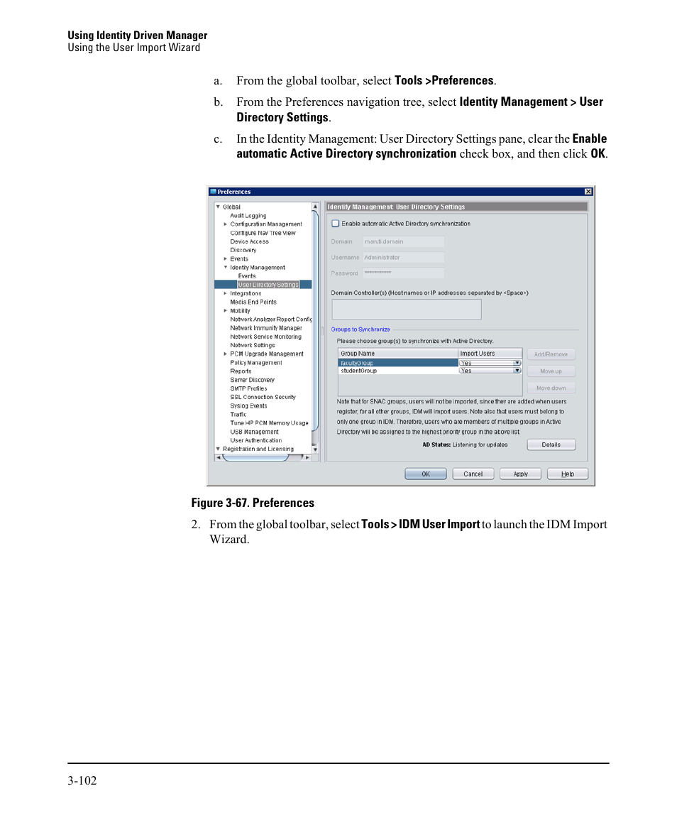 HP Identity Driven Manager Software Series User Manual | Page 166 / 230