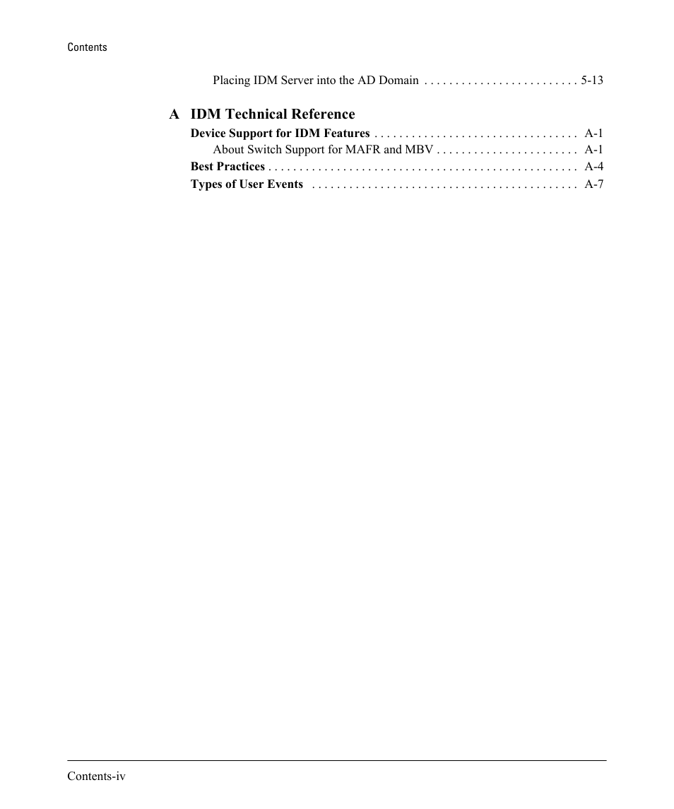 A idm technical reference | HP Identity Driven Manager Software Series User Manual | Page 6 / 230