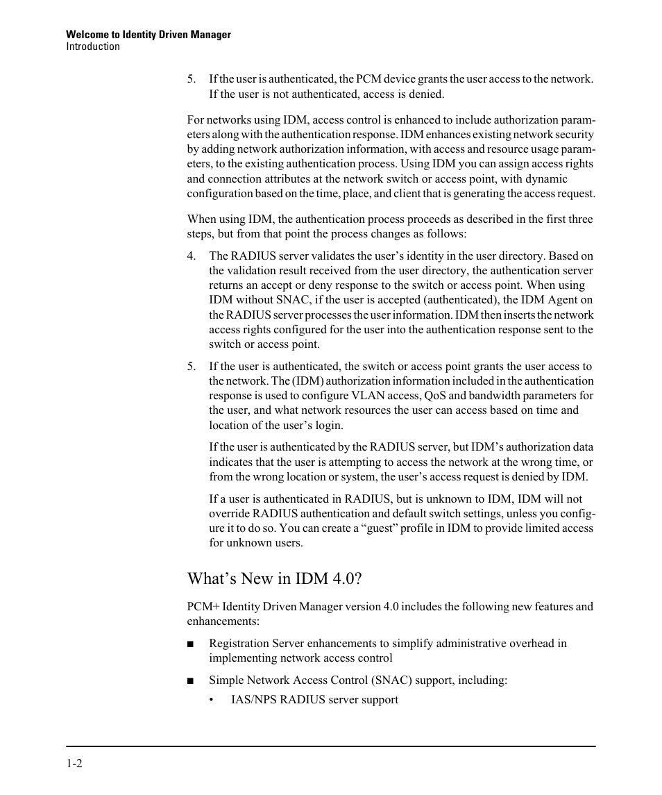 What’s new in idm 4.0, What’s new in idm 4.0? -2 | HP Identity Driven Manager Software Series User Manual | Page 8 / 230