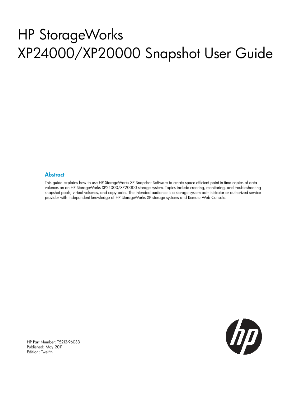 HP StorageWorks XP Remote Web Console Software User Manual | 122 pages