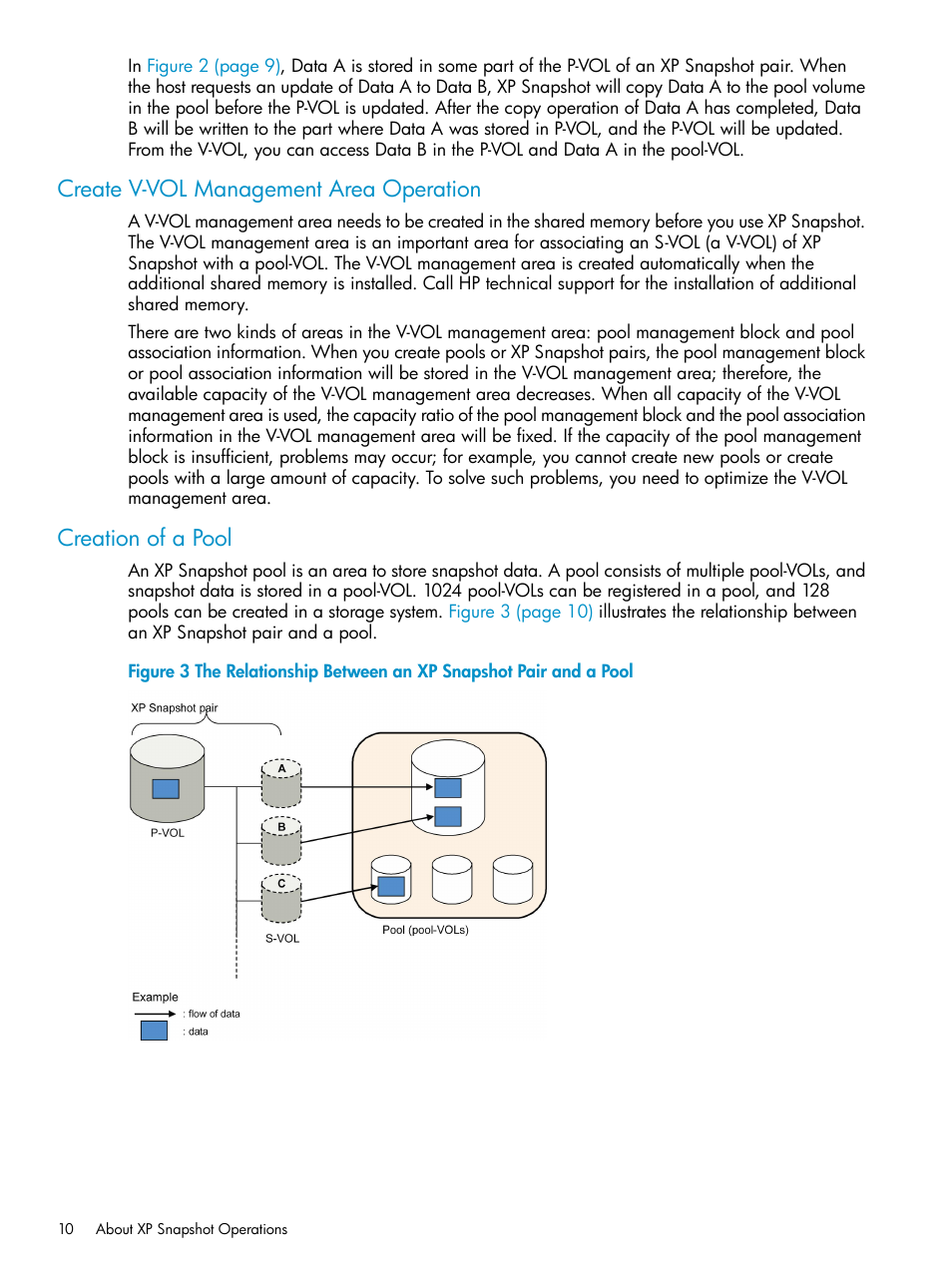 Create v-vol management area operation, Creation of a pool | HP StorageWorks XP Remote Web Console Software User Manual | Page 10 / 122