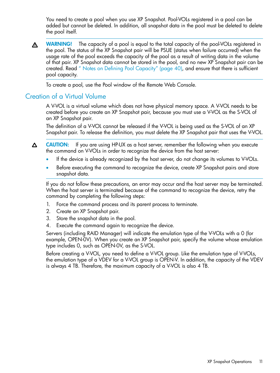 Creation of a virtual volume | HP StorageWorks XP Remote Web Console Software User Manual | Page 11 / 122